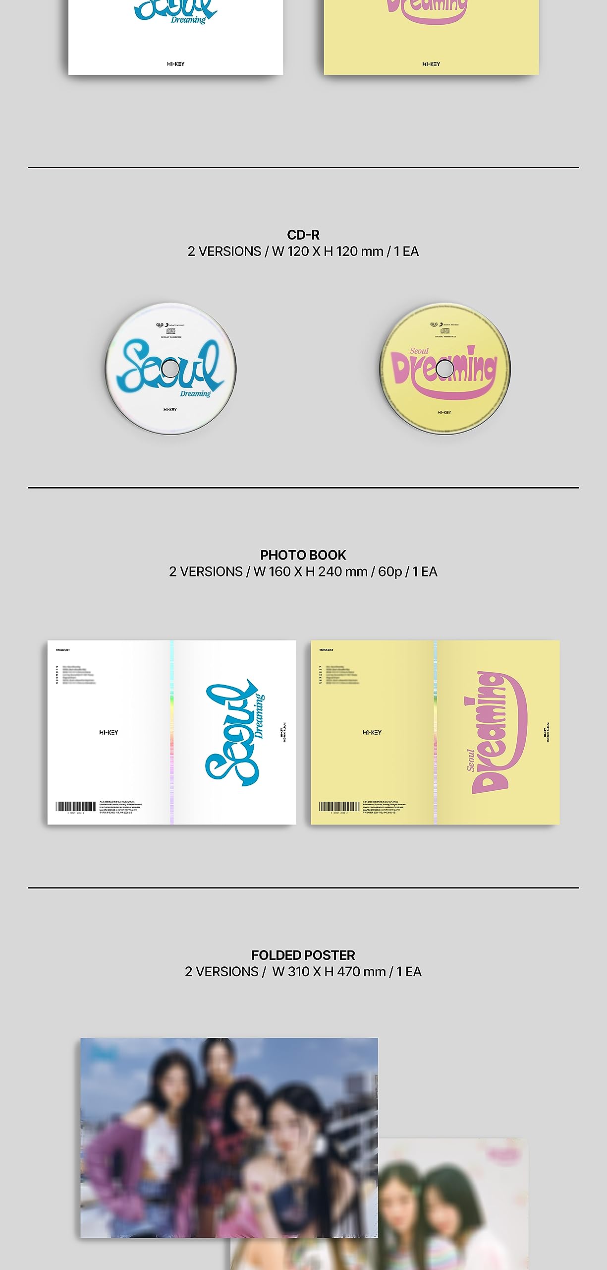Amazon.com: H1-KEY Seoul Dreaming 2nd Mini álbum Seúl Versión CD+