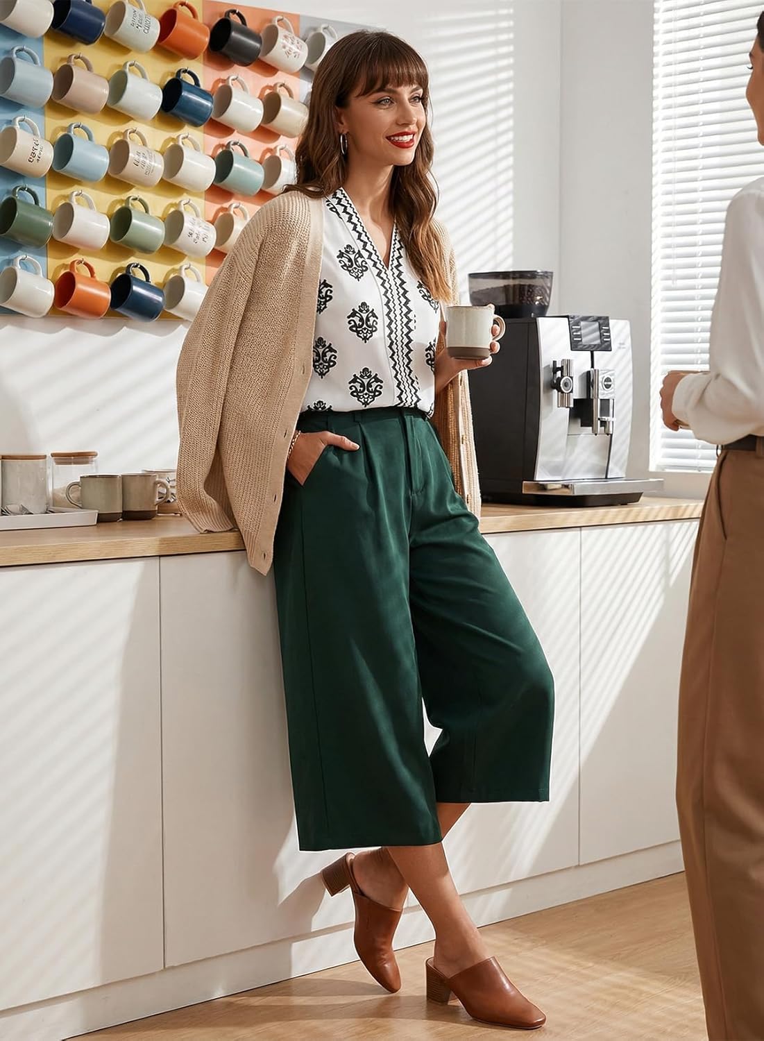 BLENCOT Women's Summer Tank Tops Chiffon V Neck Sleeveless Floral Printed Shirts Blouse - Image 7