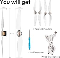 Vista 6 de Mini 4 Pro/Mini 3 Pro/Mini 3 hélices Luces LED de repuesto de cuchillas de apoyo de bajo ruido para DJI Mini 3/4 Series Fly More Combo Plus Drone