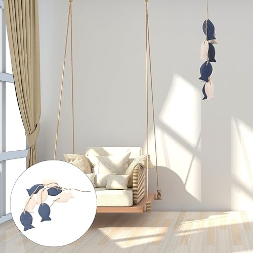 Miniatura 6 de Decoración de pared de madera para playa, diseño de peces náuticos, mediterráneo, decoración para colgar en la playa, océano retro de bambú,