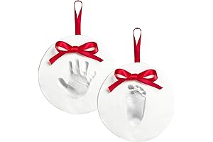 Pearhead Babyprints Baby's First Handprint or Footprint Christmas Ornament Kit