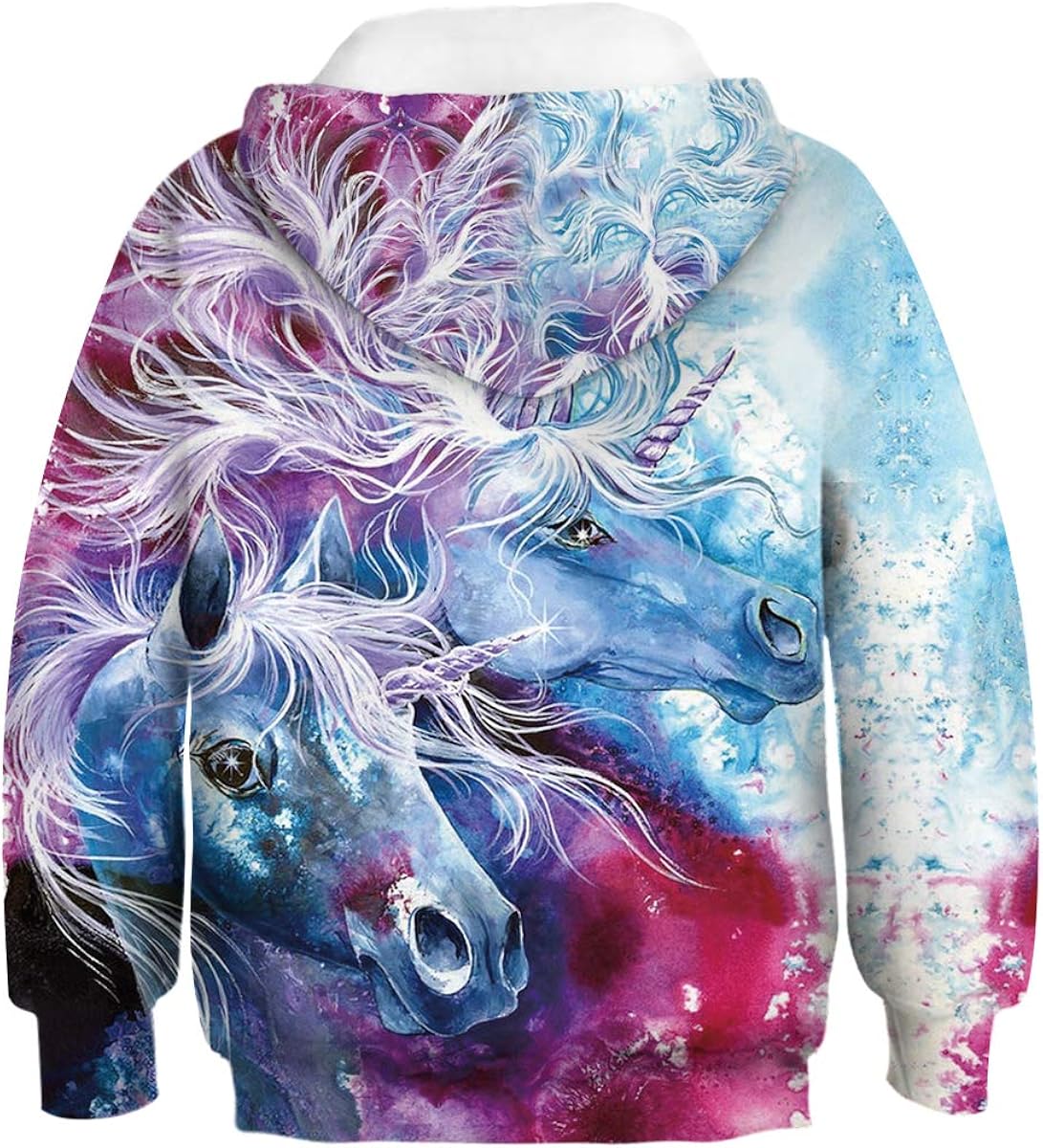 Ainuno Womens Girls Unicorn Hoodie Pullover Sweatshirt,Cute Teen Girls Hoodies Kids Jacket : Clothing, Shoes & Jewelry