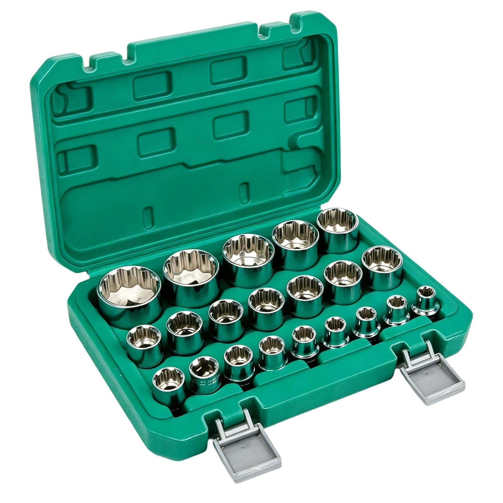 Set di Bussole a Cricchetto Kit Adattatore Per Trapano Elettrico A 12 Punte | Set di Chiavi a Bussole per Meccanici Per Riparazioni In Ambito Domestico, Garage, Officina, Auto, Moto,