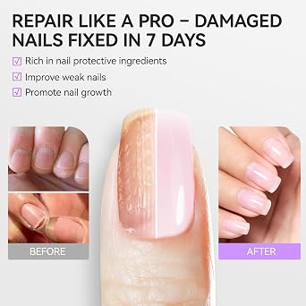 Gelike EC Clear Nail Polish Strengthener and Growth Natural Nail Hardener