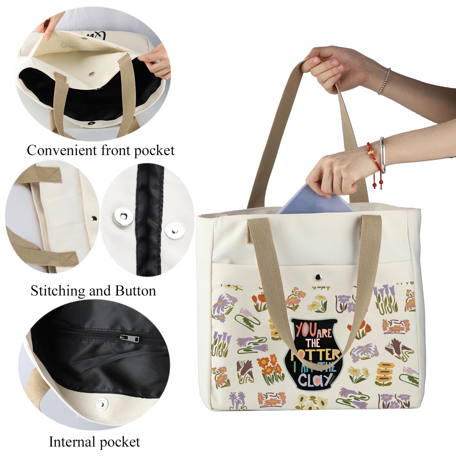 MBMSO Pottery Tote Isaiah 64:8 Pottery Artist Gift for Ceramic Lover You Are the Potter I Am the Clay Gift for Pottery Makers