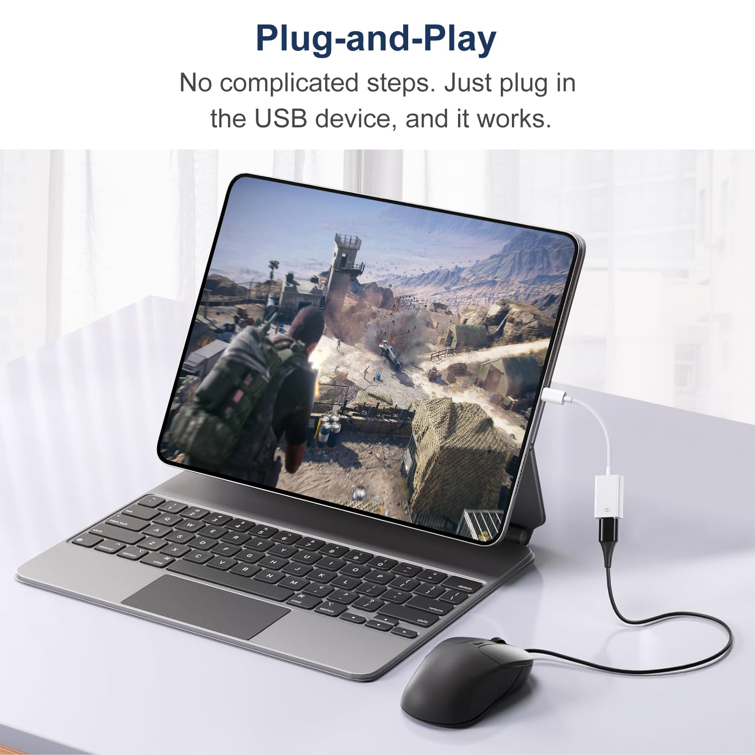 Adaptador USB C a USB 3.0, USB C macho a USB hembra, cable OTG Thunderbolt3 a USB adaptador compatible con MacBook Pro/Air, iPhone 16 Pro Max/16 Plus/16/15, Galaxy S24/S23/S22/S21 (1)