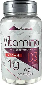 Vitamina D3 10.000UI 60 comprimidos Vegan Sem Lactose Sem Glúten VitaGenus
