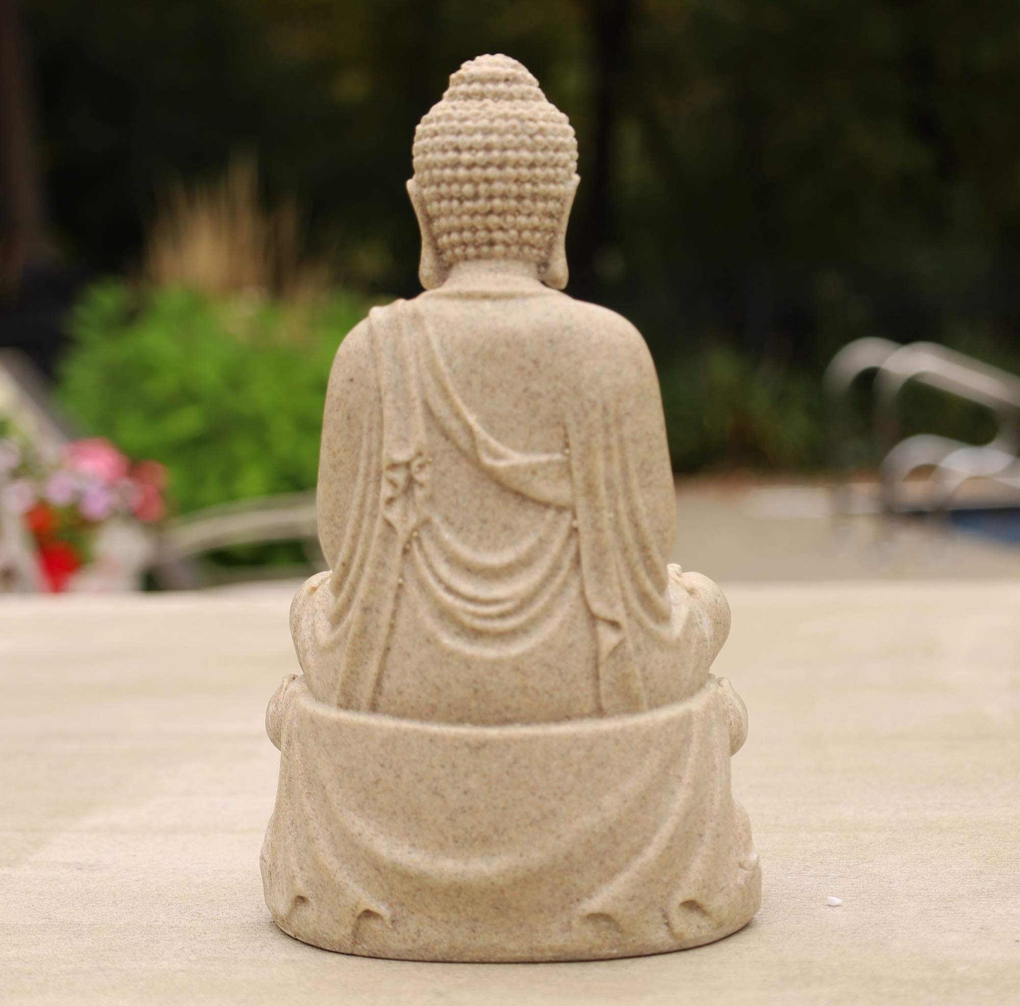 Estatua De Busto De Buda Para Decoración - Escultura De Resina Para Meditación, Estantes O Jardín (22x21x31 Cm)