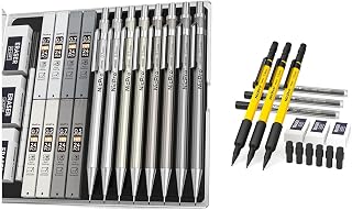 Nicpro 3 PCS 1.3 mm Mechanical Pencils Set with 36 Lead Refill + 20PCS 0.5mm & 0.7mm Metal Mechanical Pencils Set