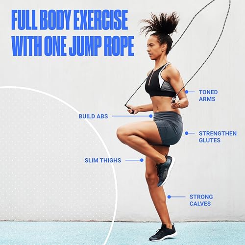 Miniatura 3 de Sportbit Elite Cuerda de Saltar con Perlas - Cuerda de Velocidad Ajustable para Fitness, CrossFit, Boxeo - Sin Enredos, Ligera