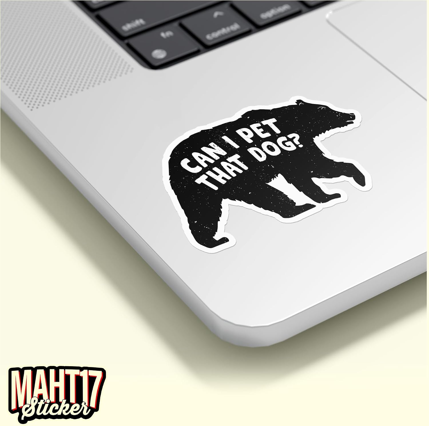 (3Pcs) Can I Pet That Dog Stickers Funny Black Bear Dawg Sticker Funny Meme Viral Video 3" Waterproof Die-Cut Vinyl Sticker Decal for Kindle Laptop Water Bottles Phone Decal Gifts 3 Inches image 4