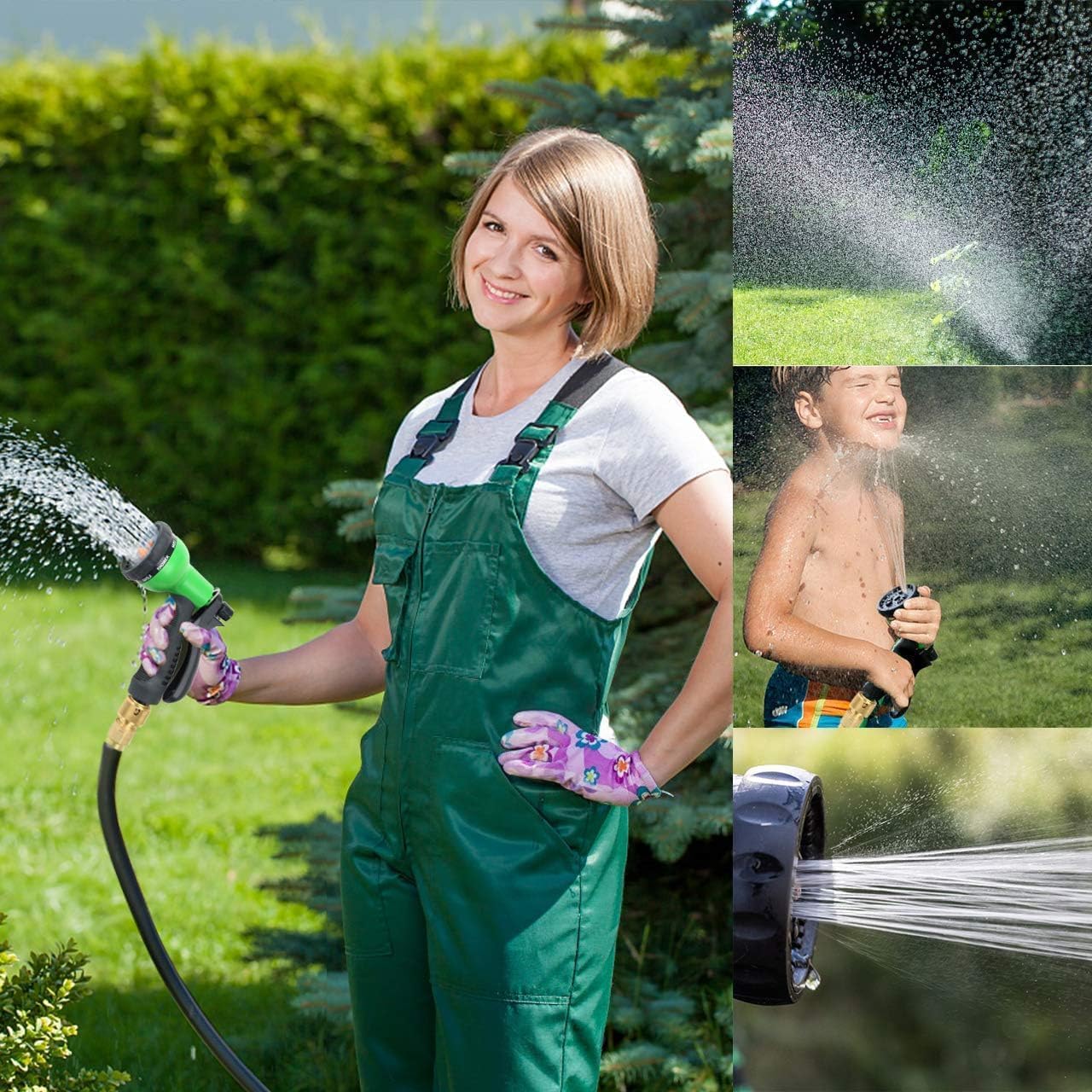 Tubo Magico per irrigazione Da Giardino Allungabile Magic Hose Per Innaffiare Estensibile Varie Misure Dotato Di 8 Modalità Di Pistola Ad Acqua (10/50 metri)