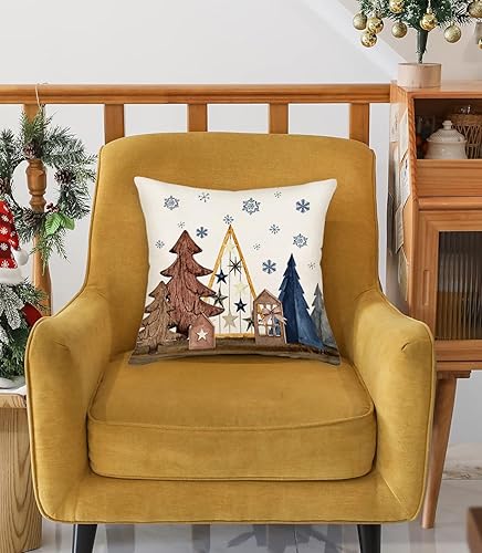 Miniatura 10 de Juego de 2 fundas de almohada de otoño de 18 x 18 pulgadas, fundas de almohada decorativas de otoño, fundas de almohada de calabaza de algodón y