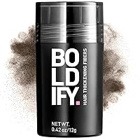 Vista 29 de BOLDIFY - Fibras de pelo para el cabello fino (gris), indetectables, botella de 2 onzas; oculta completamente la pérdida de cabello en 15 segundos