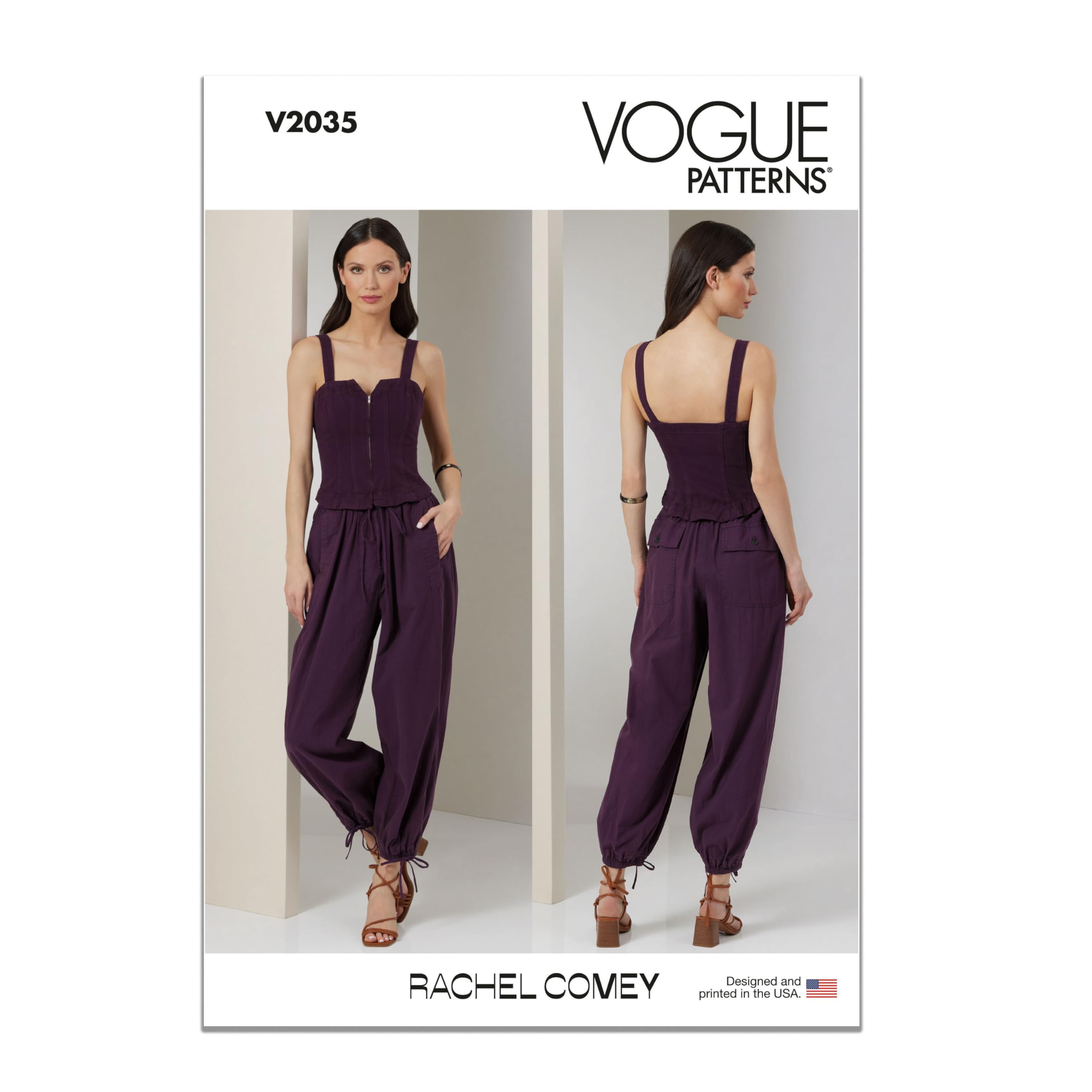 Vogue Paper Pattern V2035H5 Misses' Jumpsuit by Rachel Comey H5(6-8-10-12-14)