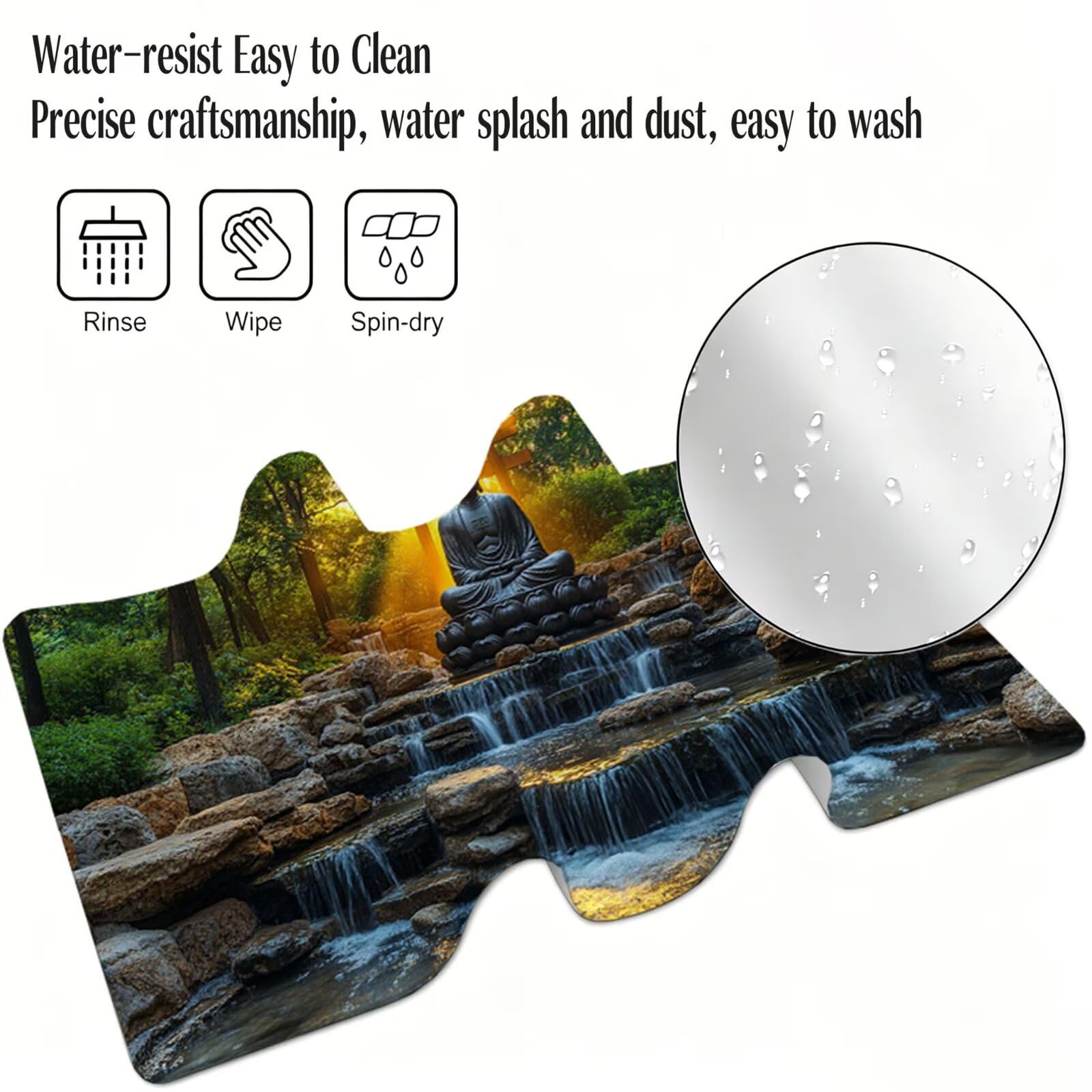 Tapis de Souris, 1000 x 500 x 3 MM Tapis de Souris Vert, Grand Tapis Souris de Jeu avec Zen, Imperméable, Texturée Résistant à Usure Lavable, pour Gamer, la Maison et Le Bureau XF-850