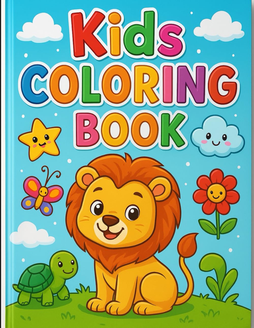 Simple & Bold Coloring Pages for Kids: One-Sided for Mess-Free Coloring: Bold, Pages for Stress-Free and Enjoyable Coloring Time