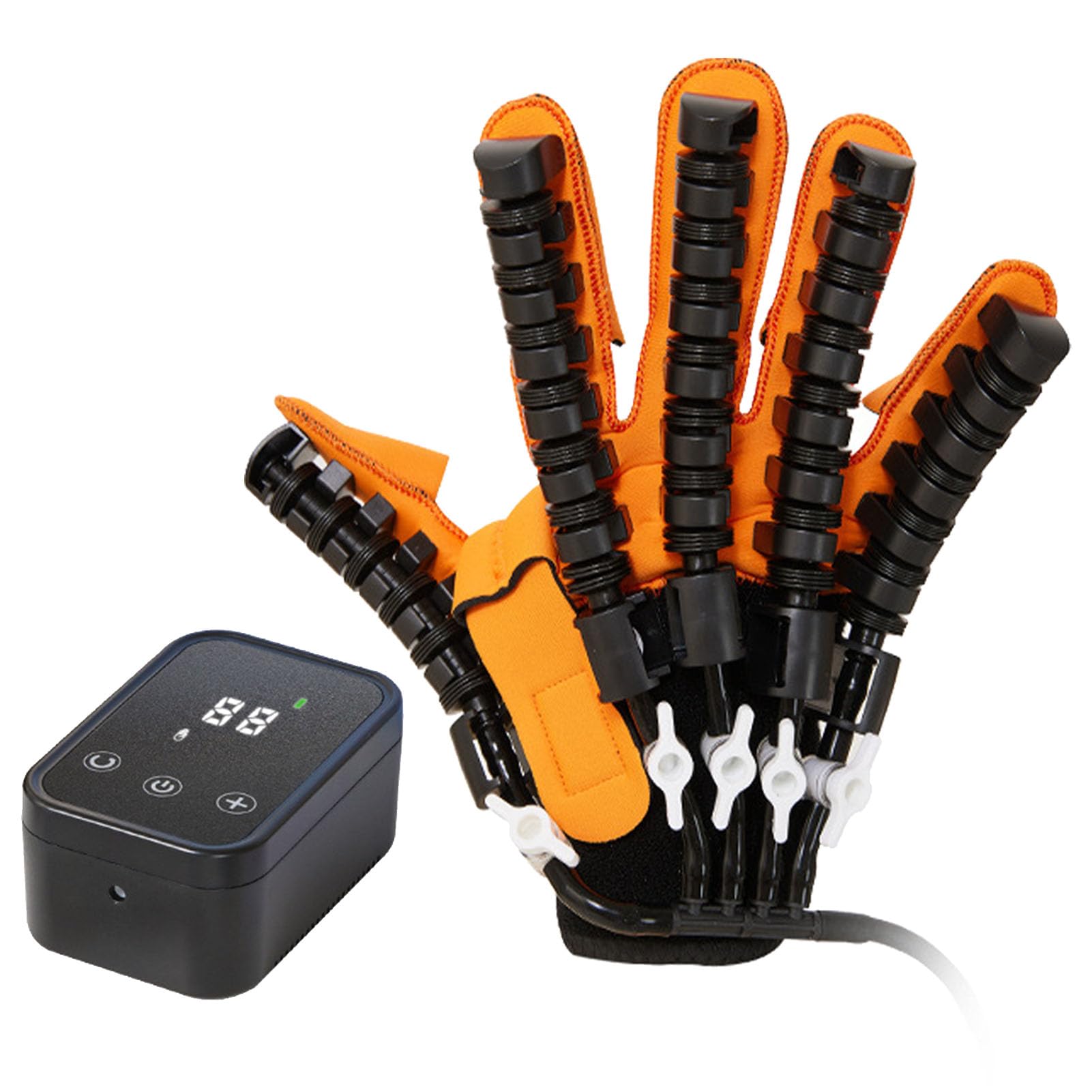 Guantes de Rehabilitación Robótica, Hemiplejía y Accidente Cerebrovascular Órtesis de Dedo, Equipo de Entrenamiento para Entrenamiento de Corrección de Flexión de Dedos Right XXL