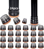 Vista 10 de 24 protectores de suelo para patas de silla para suelos de madera dura, protectores de suelo para patas de muebles, protectores de silicona