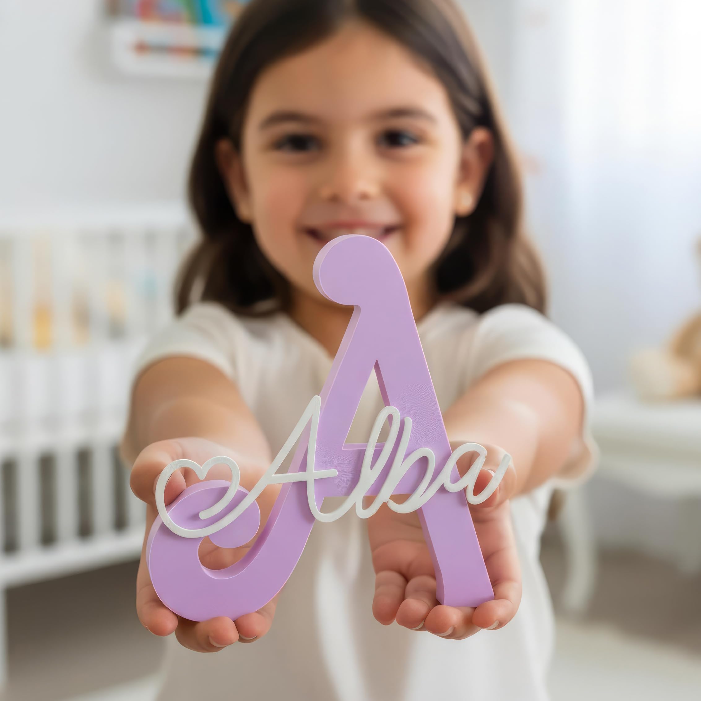 Letras Decorativas Personalizadas con Nombre | Tamaño 15-25cm | Ideal Comuniónes, Regalo Bebé, Habitación Infantil o Bautizo.