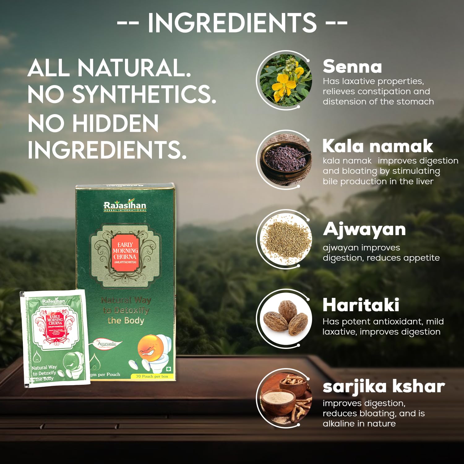 Early Morning Churna by Rajasthan Aushdhalaya Natural and Herbal supplement designed to support overall health and wellness - 350 gm 4