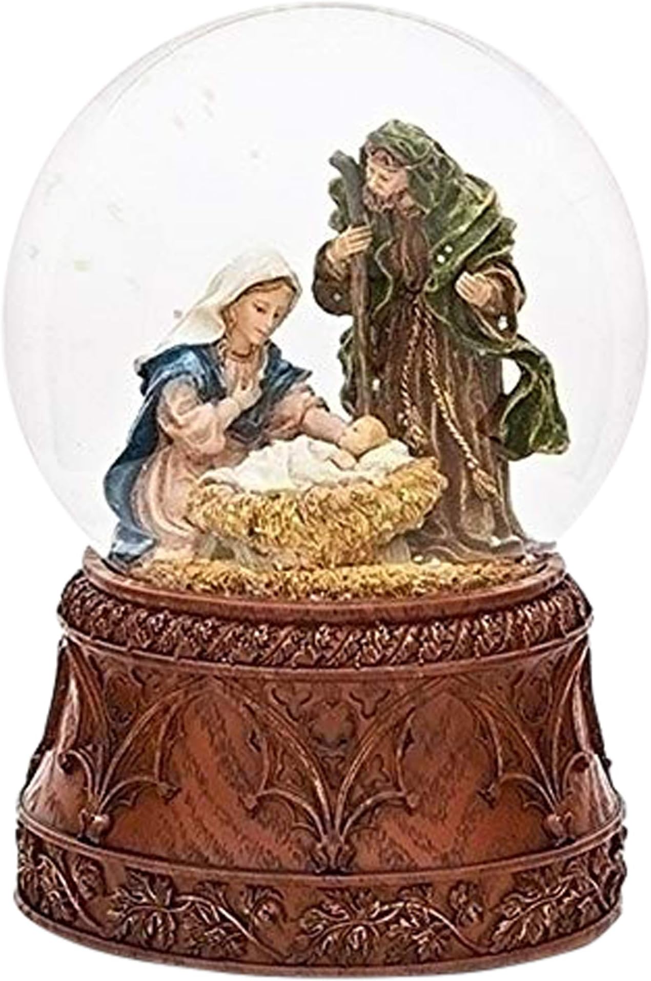 Amazon.com: Christmas Nativity 120MM Musical Snow Globe Glitterdome ...