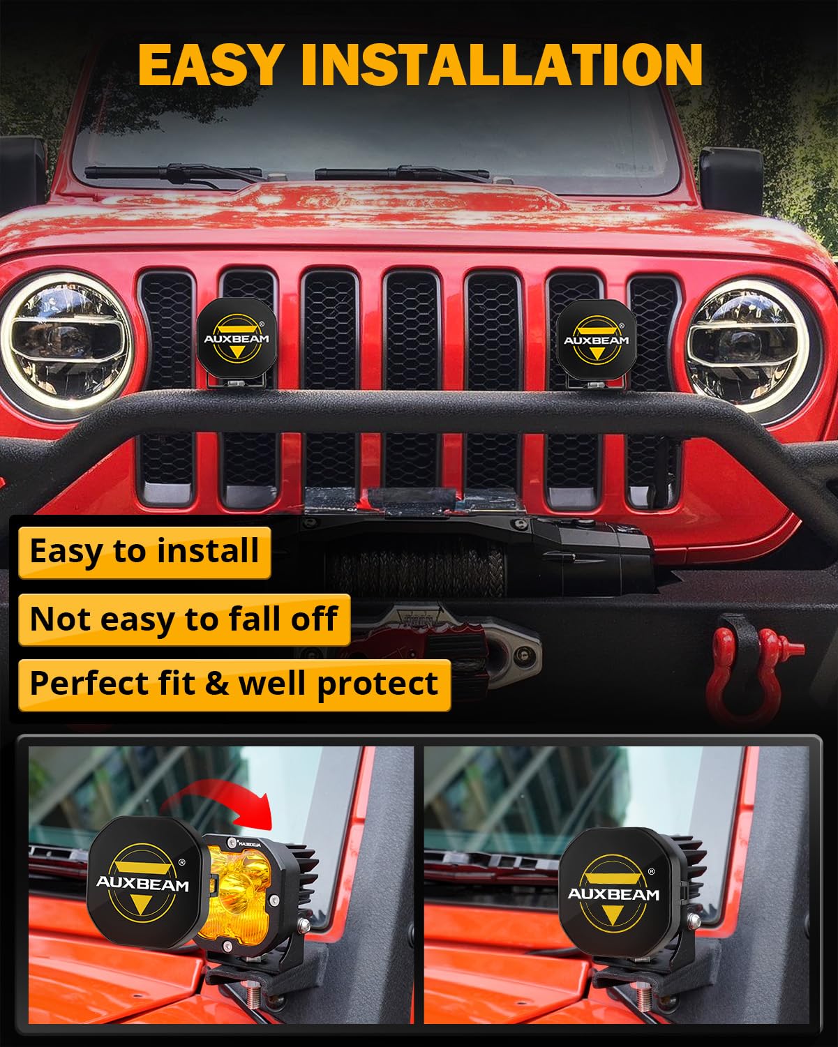 Auxbeam ZD000676/ZD000713 LED Pod Light Covers 3