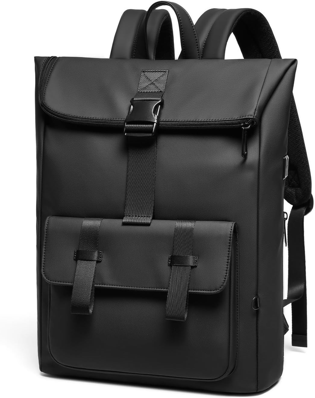 Roll Top Business Backpack Fits 15.6 Inch Laptop for work commuting