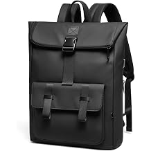 Roll Top Business Backpack Fits 15.6 Inch Laptop for work commuting