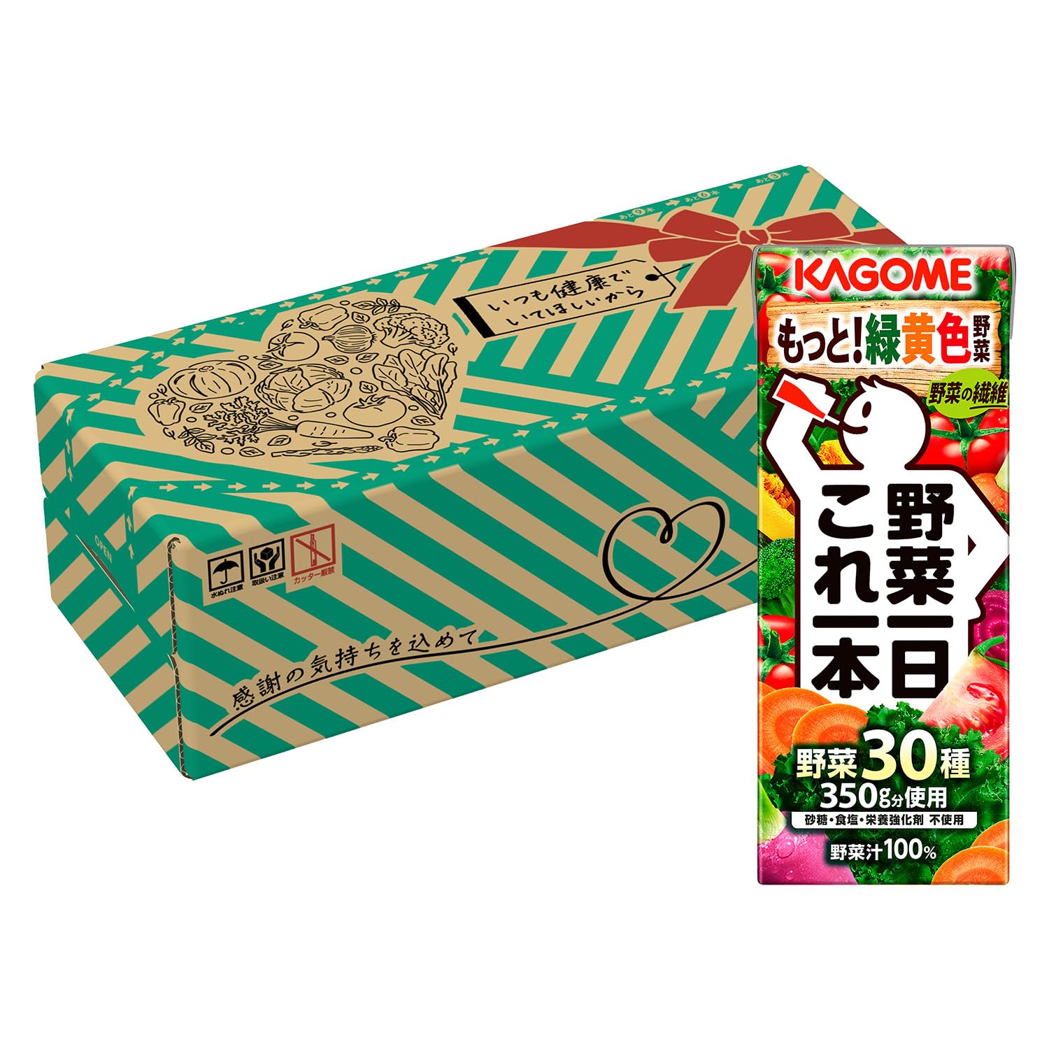 Amazon.co.jp: カゴメ 野菜一日これ一本 贈答用パッケージ 200ml紙