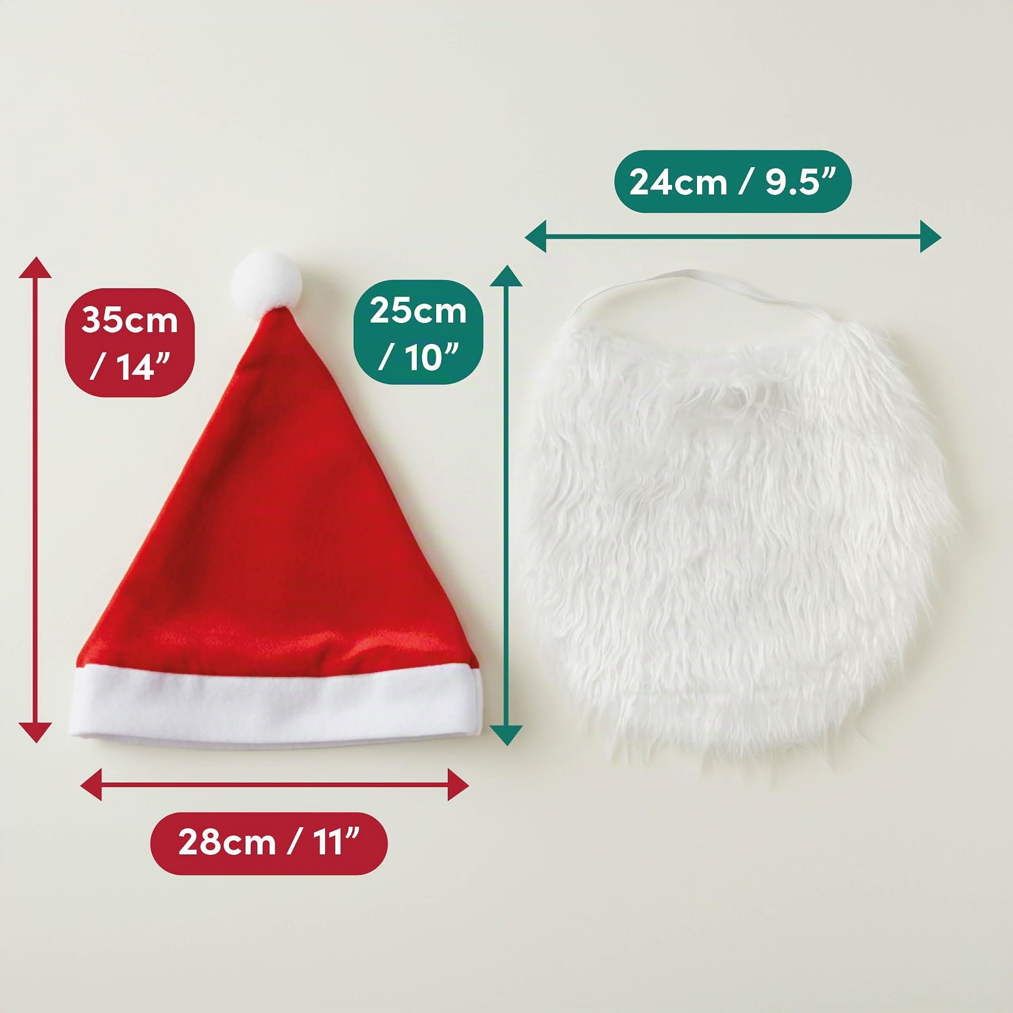 THE TWIDDLERS Déguisement de Père Noël Gonflable avec Chapeau & Barbe pour Adultes - Costume Rigolo pour Noël & Fêtes d'Enfants - Solide & Facile à Gonfler