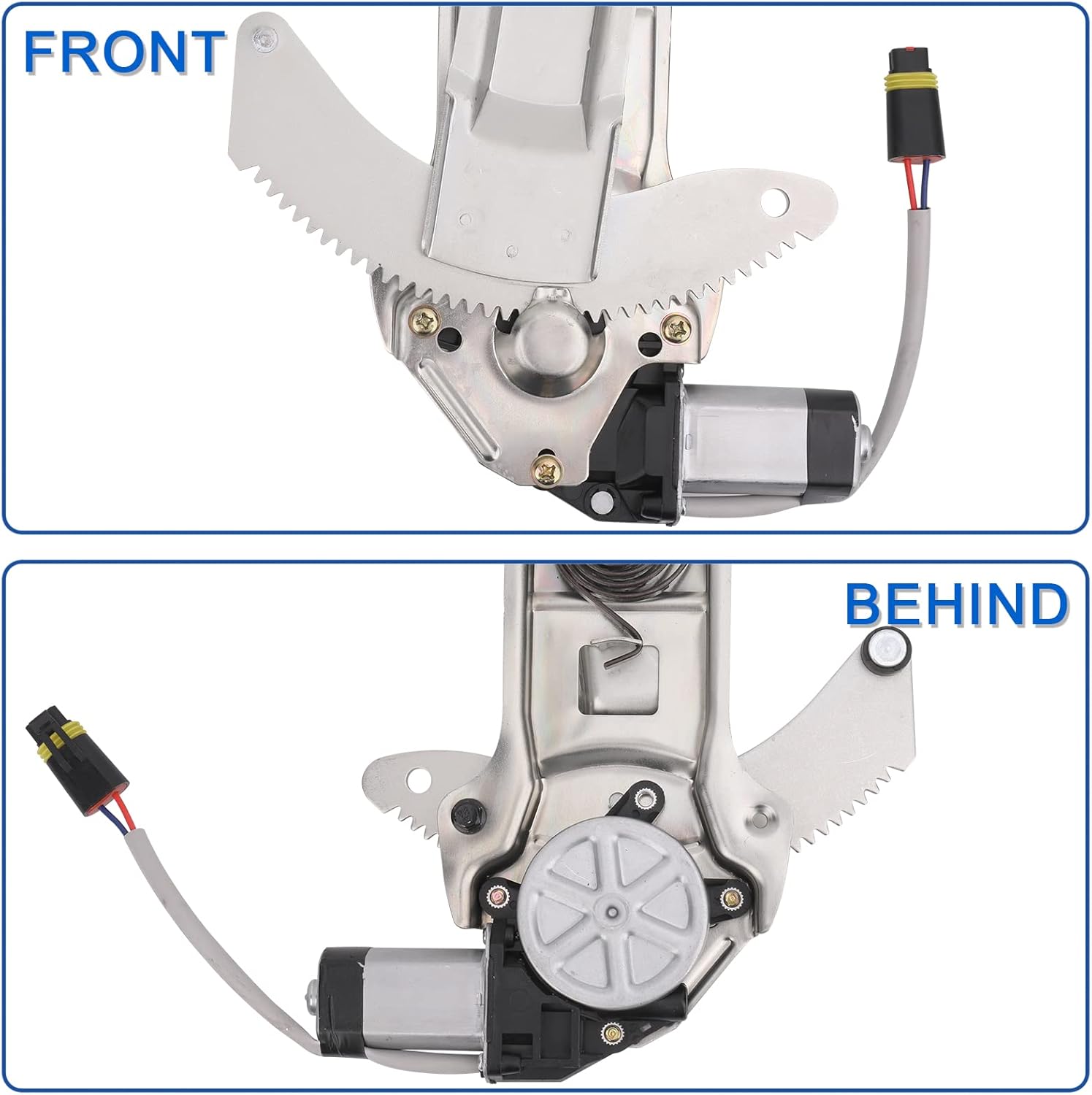 Obaee Front Passenger Side Power Window Lift Regulator with Motor Assembly Compatible with 1994-2002 Dodge Ram 1500/2500/3500, Replacement OEM 741-752