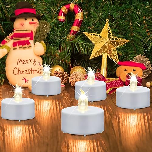 Miniatura 6 de Velas LED de té, paquete de 100 velas sin llama, realistas y brillantes, parpadeantes de larga duración, 200 horas para celebración de vacaciones,