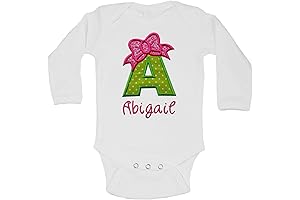 Monogrammed Baby Girl Bodysuit: Embroidered With Your Custom INITIAL