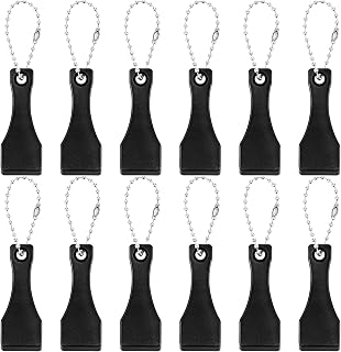 TIESOME 12 Pcs Black Lottery Ticket Scratcher Tool PP Keychain Scraper Tool Plastic Scraper Tool Keychain for Lottery Black Lotto Scratcher Tool for Label Sticker Remover 2.24 x 0.87 inches
