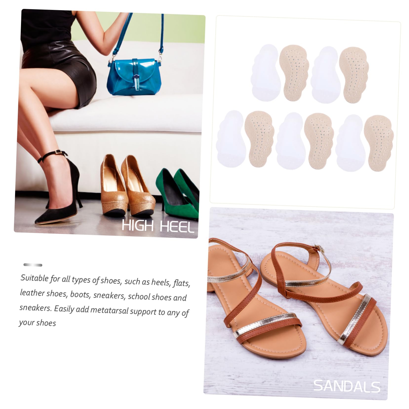 Mobestech 25paare Fersenpolster Für Schuhe Rutschfeste Einlegesohlen Für High Heels Sandalen Und Mehr Halbe Sohle Für Komfort Und Schmerzlinderung Beim Gehen Atmungsaktiv Und Elastisch