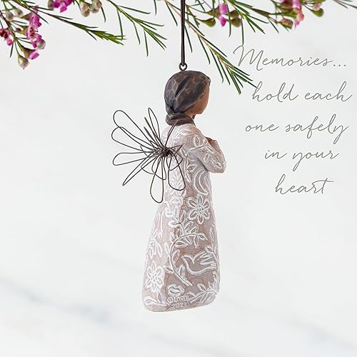 Miniatura 8 de Willow Tree Adorno de ángel de recuerdo (piel más clara), recuerdos... Mantén cada uno de forma segura en tu corazón, un regalo para expresar