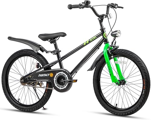 Glerc Fantacy 12-20 Inch Kids Bicycle for 2-14 Years Old with Training Wheels & Bottle Cage & Headlight & Kickstand, Multiple Colors
