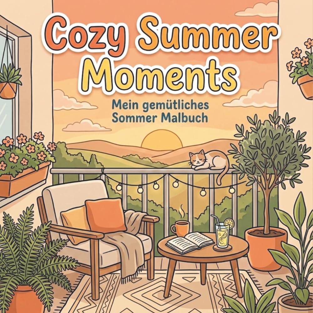 Cozy Summer Moments – Mein gemütliches Sommer Malbuch: 40 detailreiche Ausmalbilder mit entspannten Sommer-Szenen zum Abschalten und Wohlfühlen für ... (Frühling, Sommer, Herbst, Winter))
