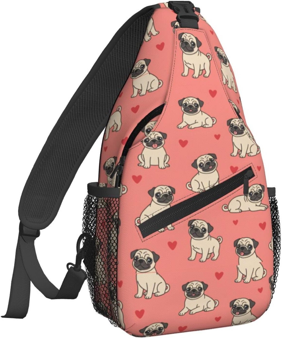 Mochila cruzada deportiva para niños rosa Famame miniatura 1