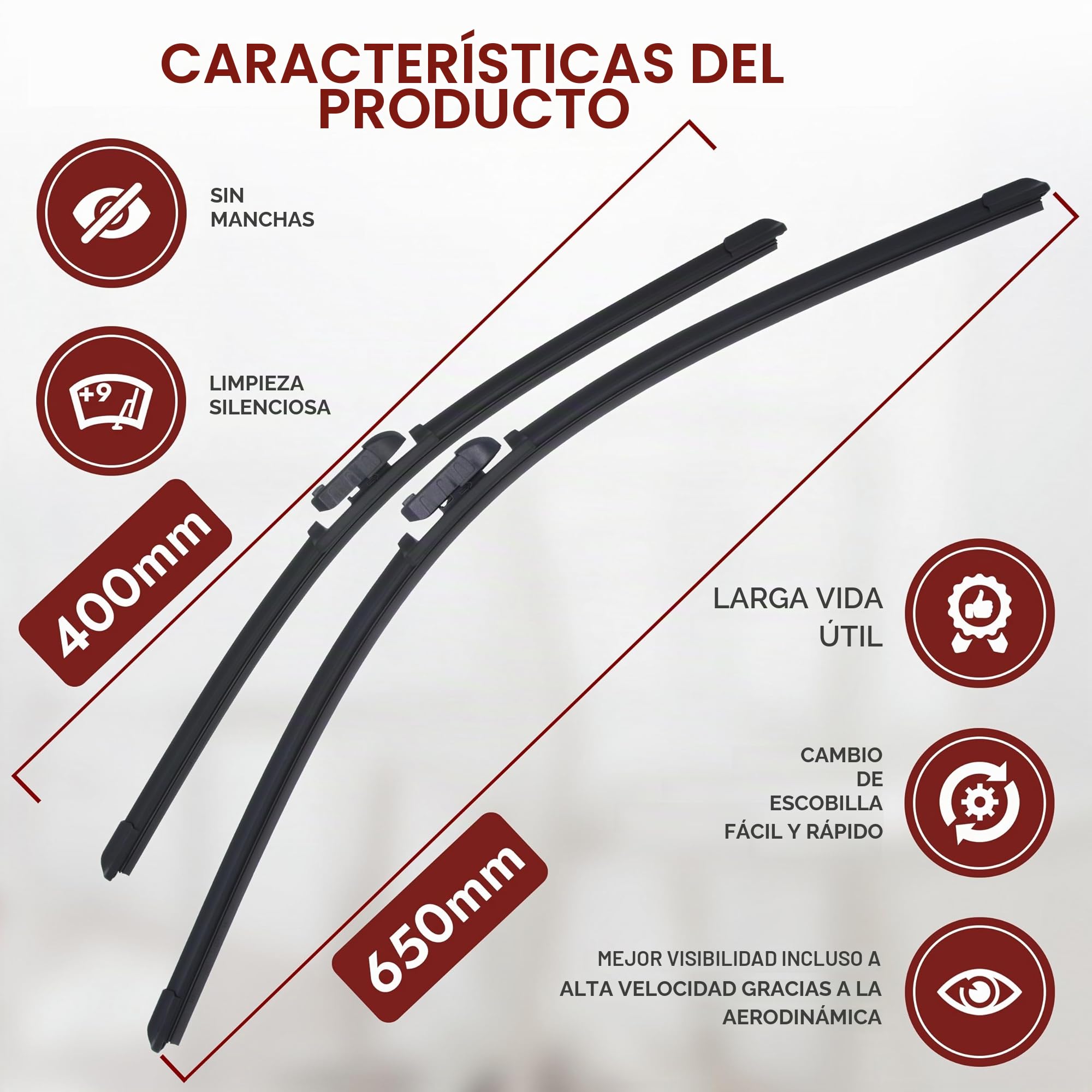 RECAMBO Limpiaparabrisas delantero y trasero apto para Seat Ibiza V | tipo KJ1 | año de fabricación a partir de 2017 > Juego completo de limpiaparabrisas