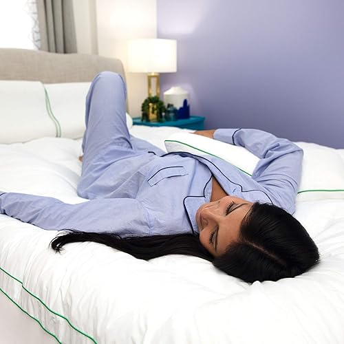 Miniatura 6 de BioPEDIC Clean 2.5 pulgadas Fiberfill colchón Topper Olor y Anti-Manchas Ultra-Fresh tejido tratado, King, blanco