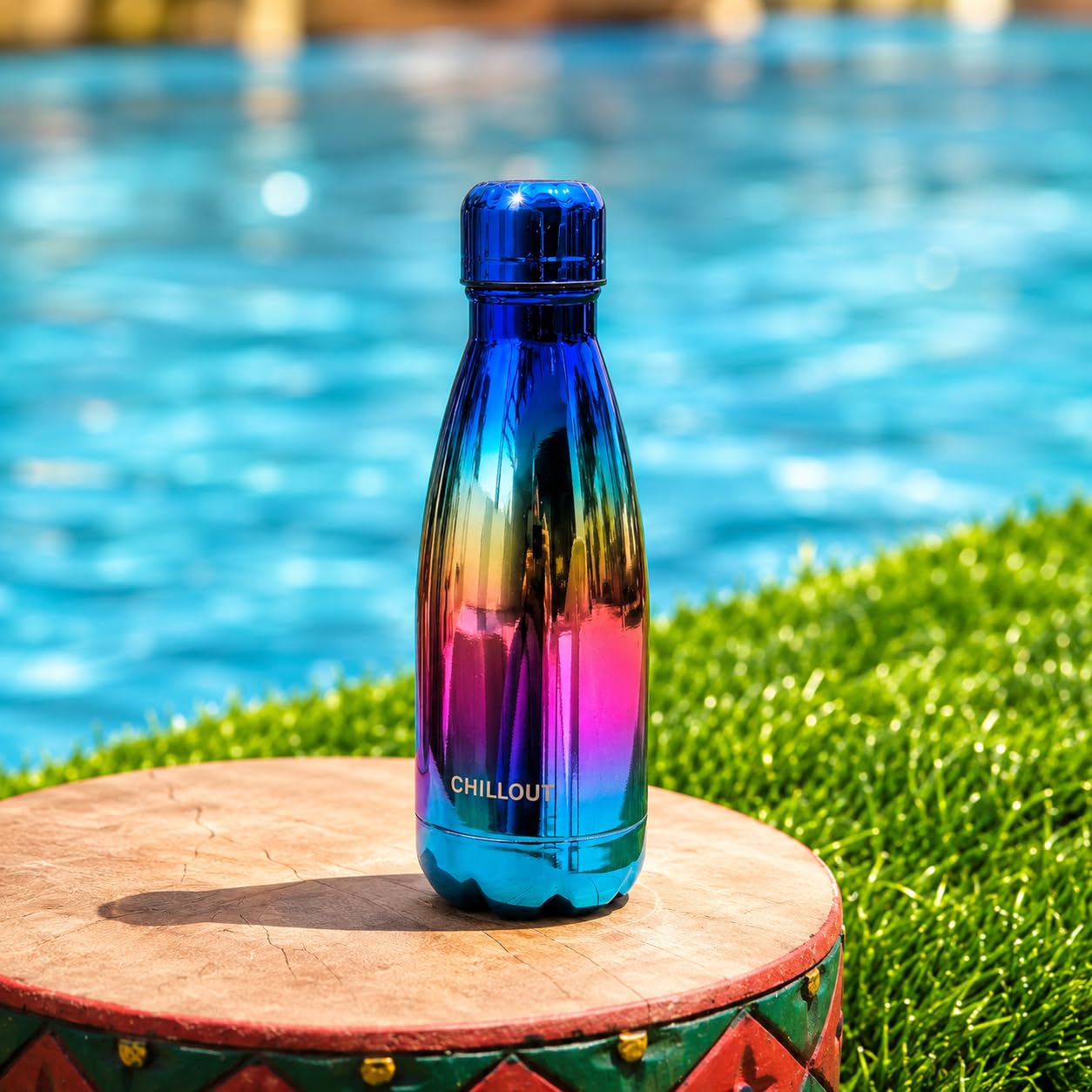 CHILLOUT LIFE Edelstahl-Wasserflasche für Kinder, Schule, 340 ml, doppelwandig, isoliert, Cola-Flaschenform für kalte und warme Getränke, BPA-freie Metall-Sportflasche für Jungen, Mädchen und Frauen