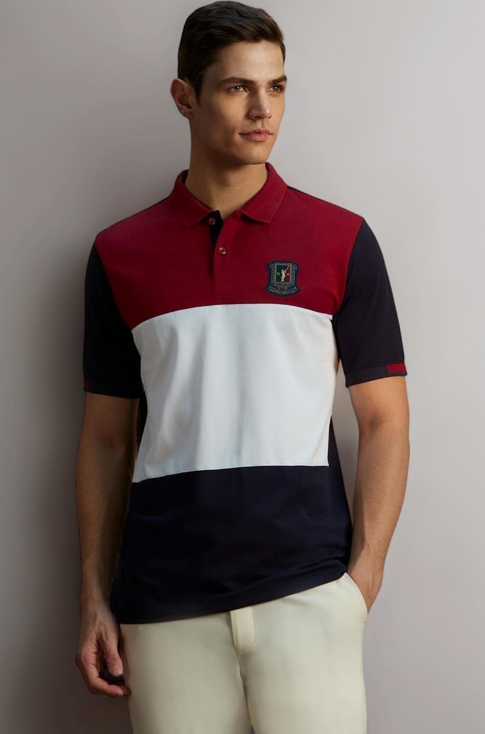 Peter England Men's Cotton Regular Fit T-Shirt