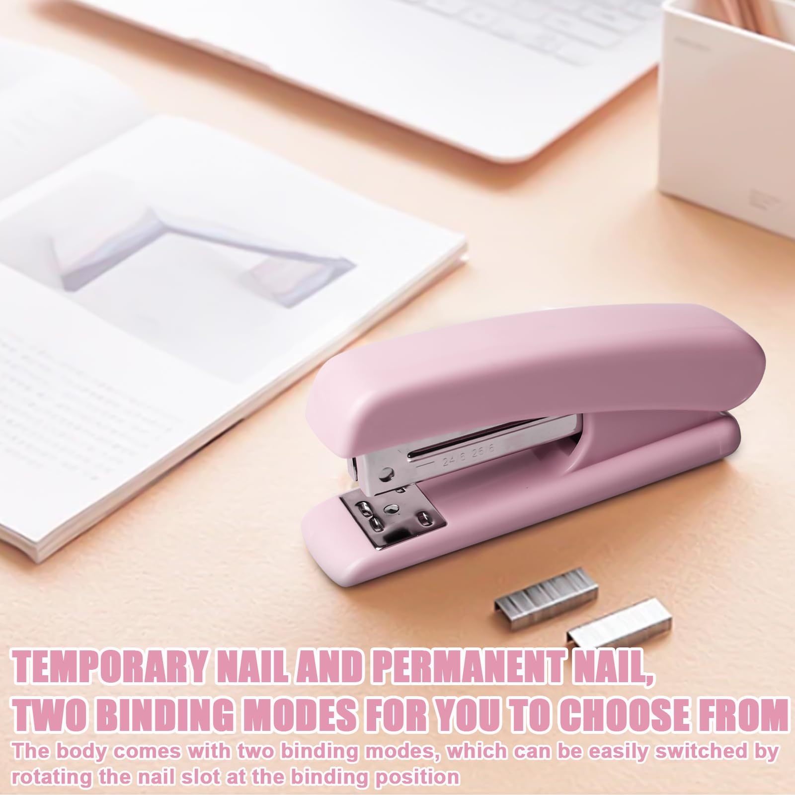 Set Di 8 Accessori Per Ufficio, Mini Set Di Forniture Per Ufficio, Con Cucitrice, 500 Punti, Rimozione Graffette, Nastro Adesivo, Forbici, Temperamatite, Nastro Adesivo, Perforatore, Set Di Forniture