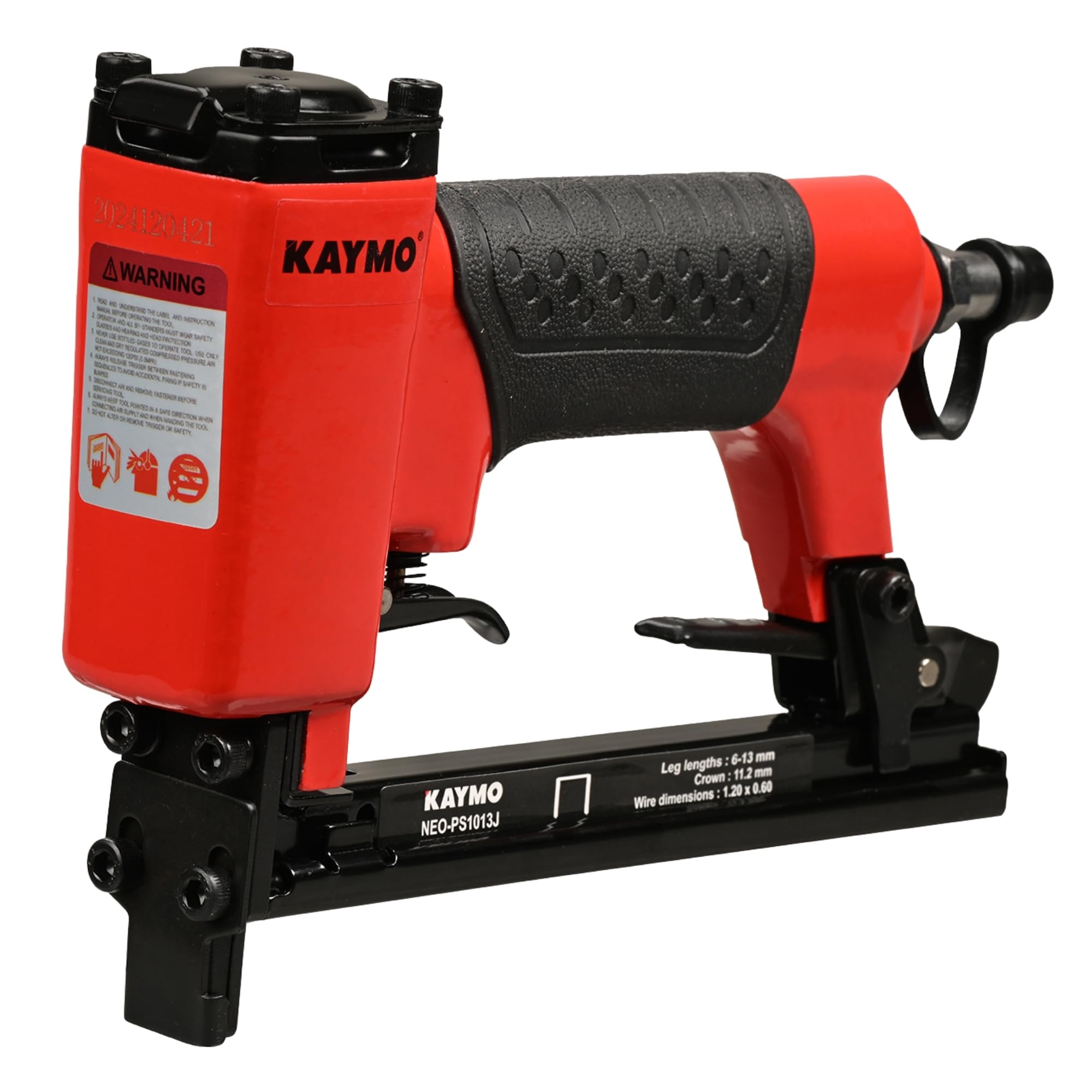 Kaymo NEO-PS1013J Air Pneumatic Stapler Red with Black 6mm - 13mm with 6 Months Manufacturer Warranty.