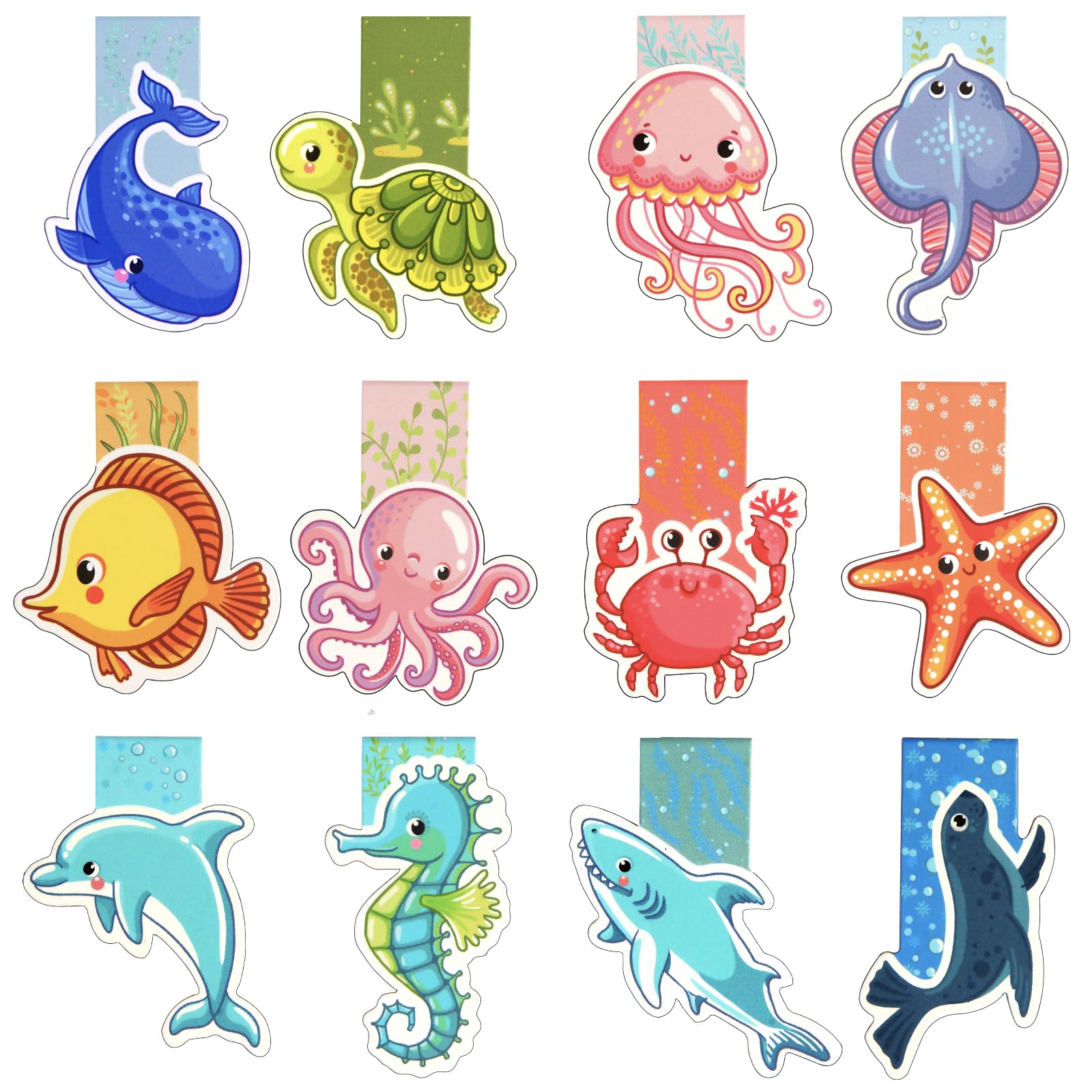 MoguGo Magnetische boekenleggers voor kinderen, schattige dieren, creatieve boekenleggers voor scholieren, jongens, meisjes, boekenliefhebbers, perfect cadeau