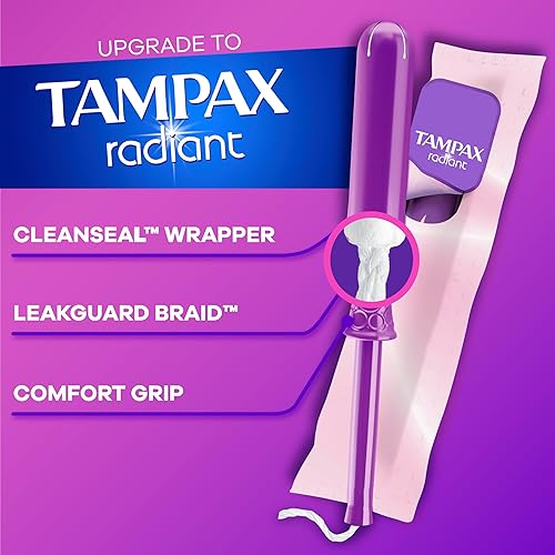 Miniatura 8 de Tampax Tampones de cartón para mujer Super Plus Absorbencia, agarre antideslizante, falda de protección contra fugas, sin perfume, 40 unidades