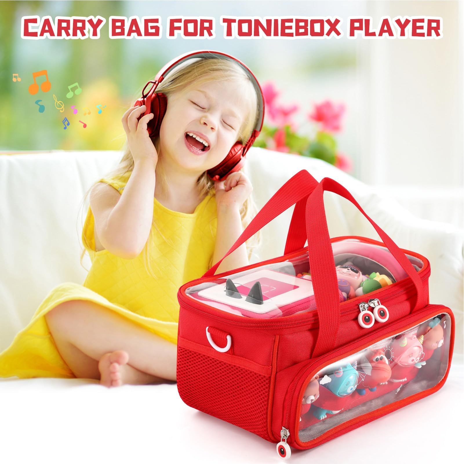 Étui Transport Toniebox TQEBWUS - Sac Felt Avec Bandoulière - 25x15x15cm - Multi-poches