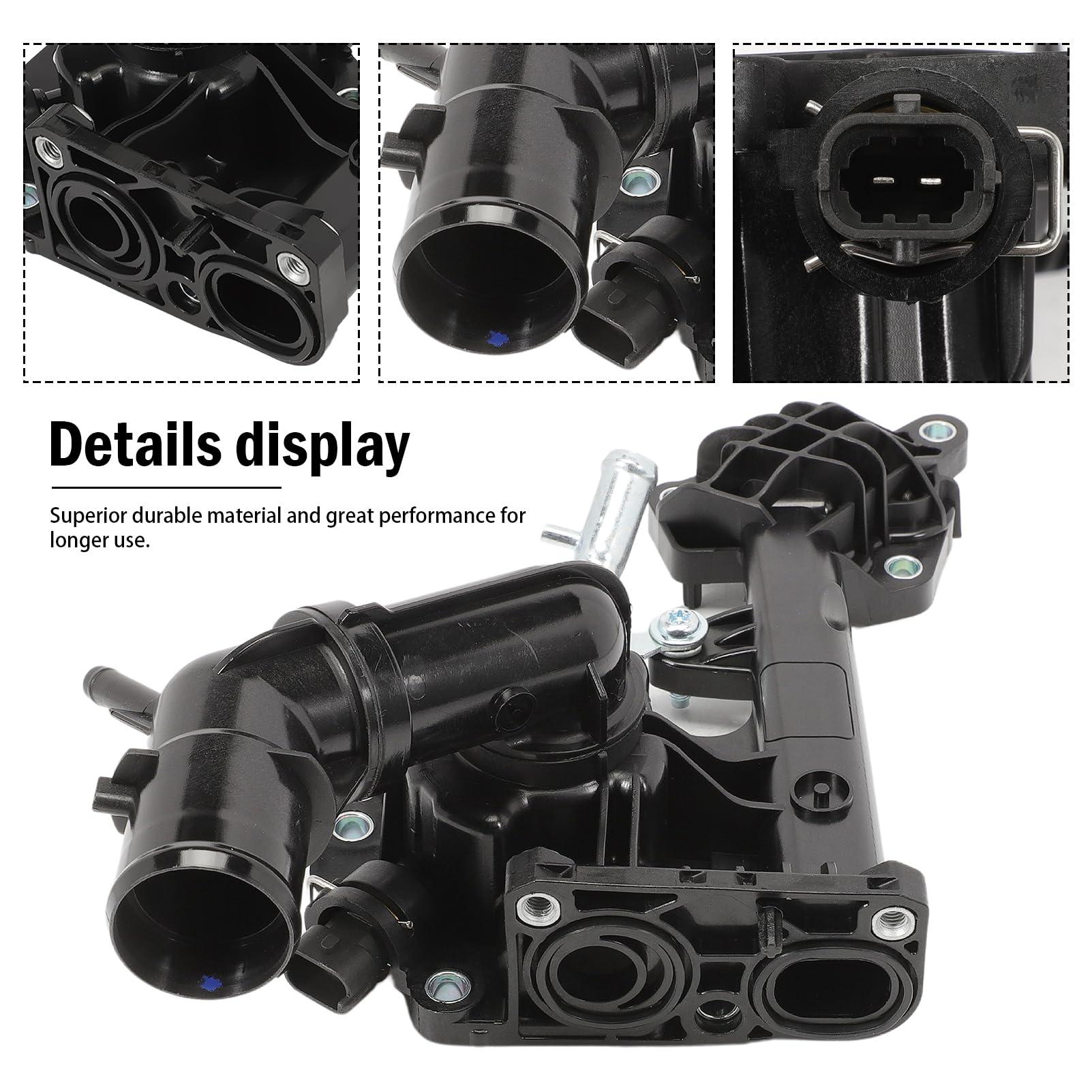 Caja Termostato Radiador Agua para Giulietta 500L 500X Doblo Cargo Monospace Tipo Cherokee Compass Renegade SUV SX4 S-Cross Vitara Termostato de Agua 55254237, 55271190